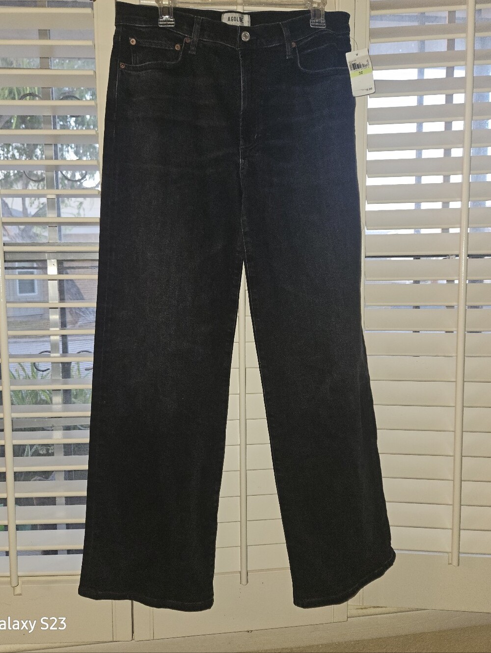 Agolde Black Wide-Leg Jeans